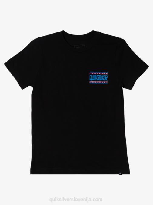 Quiksilver PJ4H2156 fantje Črna Majica z 8-16 deformiranimi okvirji