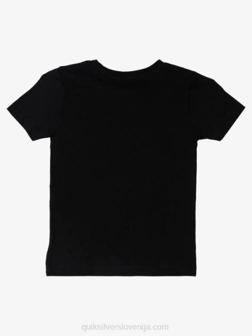 Quiksilver PJ4H2159 fantje Črna 2-7 majica s prijateljem na deskanju