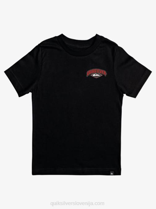 Quiksilver PJ4H2177 fantje Črna 8-16 majica surfer oftune