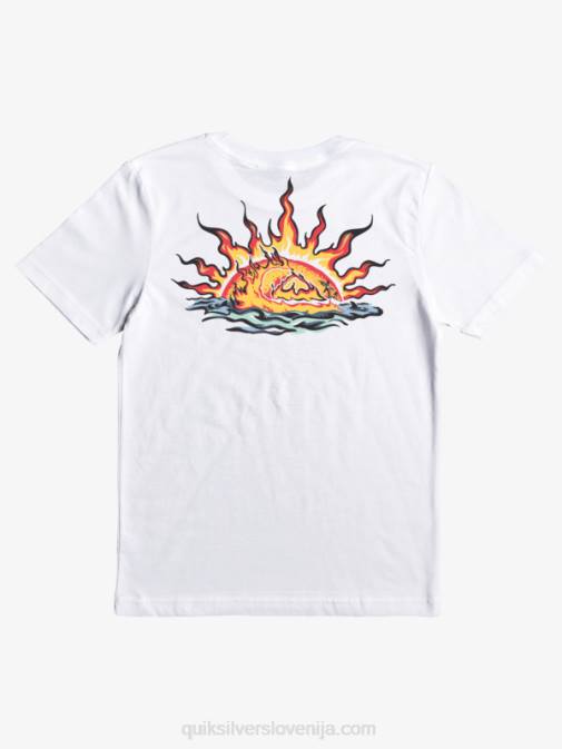 Quiksilver PJ4H2229 fantje bela Majica s kratkimi rokavi 8-16 waves guardian