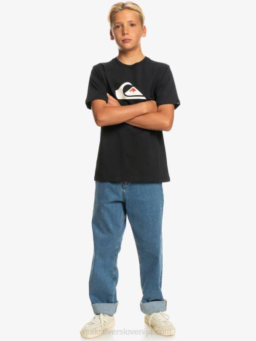 Quiksilver PJ4H2317 fantje Črna logo comp - majica s kratkimi rokavi