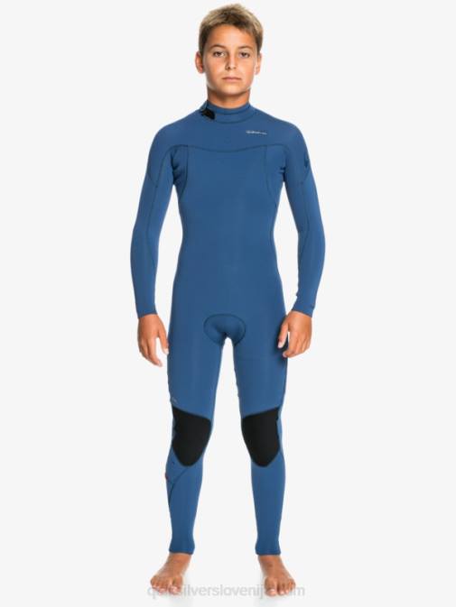 Quiksilver PJ4H2189 fantje insignija modra 8-16 4/3mm seje l/sl fullsuit