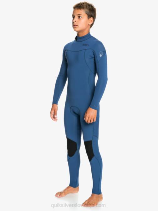 Quiksilver PJ4H2189 fantje insignija modra 8-16 4/3mm seje l/sl fullsuit