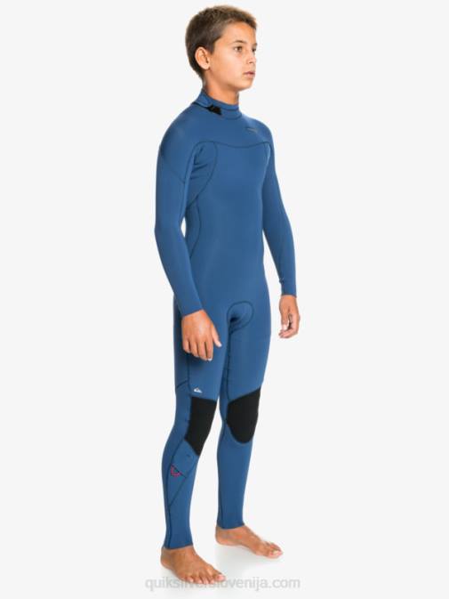 Quiksilver PJ4H2189 fantje insignija modra 8-16 4/3mm seje l/sl fullsuit
