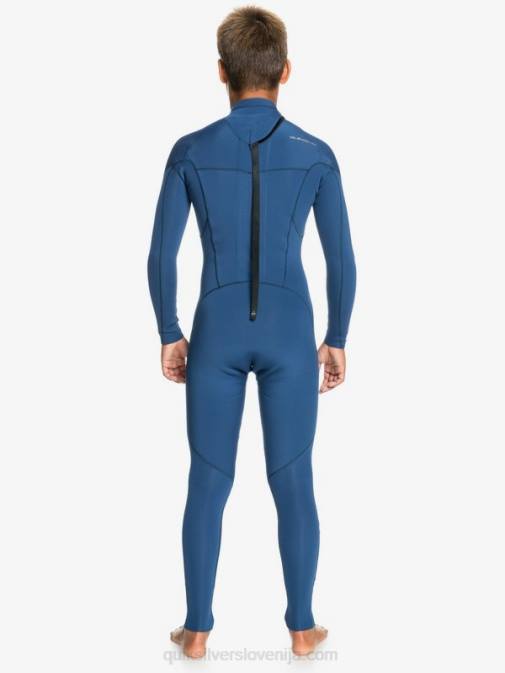Quiksilver PJ4H2189 fantje insignija modra 8-16 4/3mm seje l/sl fullsuit