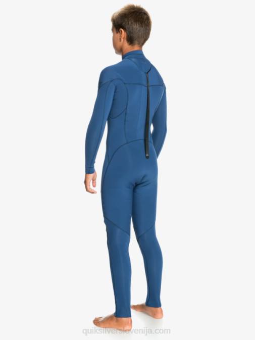Quiksilver PJ4H2189 fantje insignija modra 8-16 4/3mm seje l/sl fullsuit