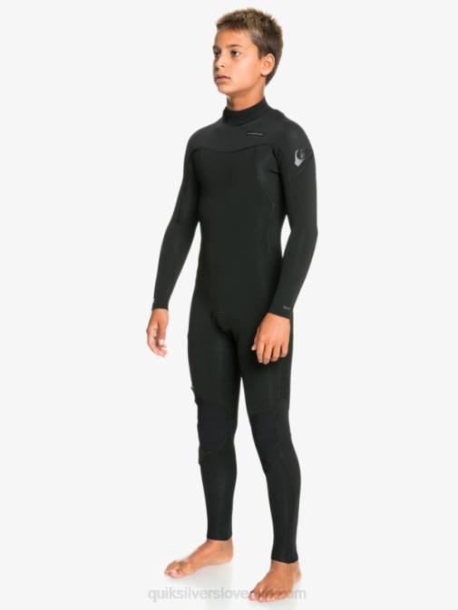 Quiksilver PJ4H2194 fantje Črna 8-16 3/2 mm sej l/sl polna obleka