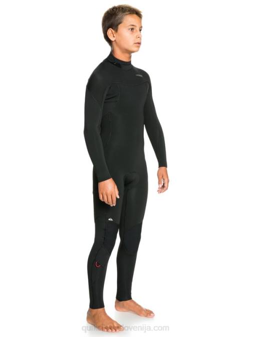 Quiksilver PJ4H2194 fantje Črna 8-16 3/2 mm sej l/sl polna obleka