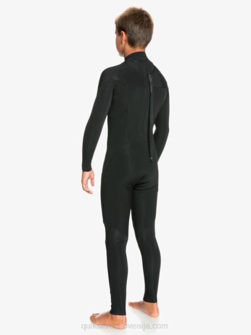 Quiksilver PJ4H2194 fantje Črna 8-16 3/2 mm sej l/sl polna obleka