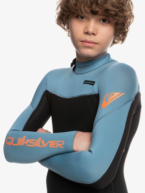 Quiksilver PJ4H2223 fantje črna/provincialno modra 8-16 3/2 mm neoprenska obleka z zadrgo za vsakodnevne seje