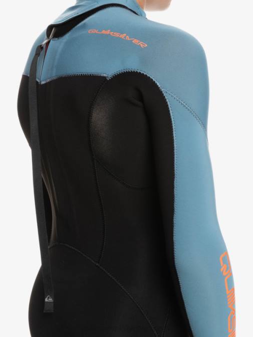Quiksilver PJ4H2223 fantje črna/provincialno modra 8-16 3/2 mm neoprenska obleka z zadrgo za vsakodnevne seje