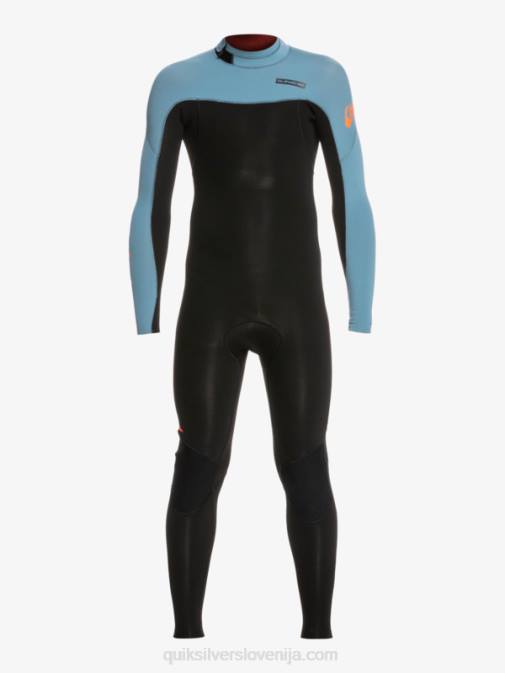 Quiksilver PJ4H2223 fantje črna/provincialno modra 8-16 3/2 mm neoprenska obleka z zadrgo za vsakodnevne seje