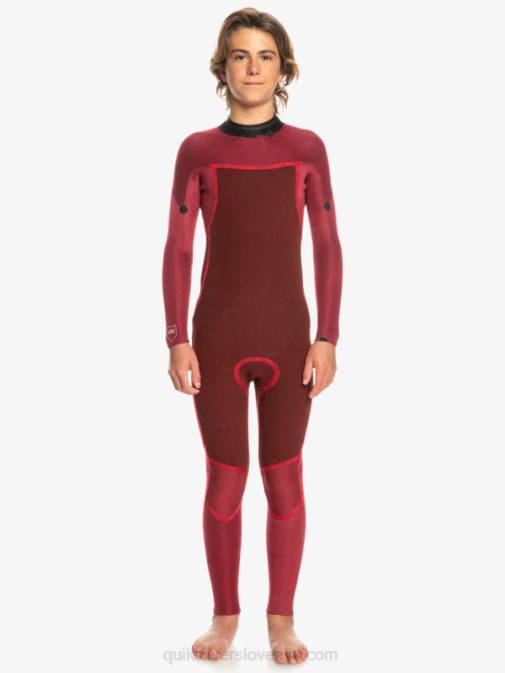 Quiksilver PJ4H2224 fantje Črna 8-16 3/2 mm neoprenska obleka z zadrgo za vsakodnevne seje