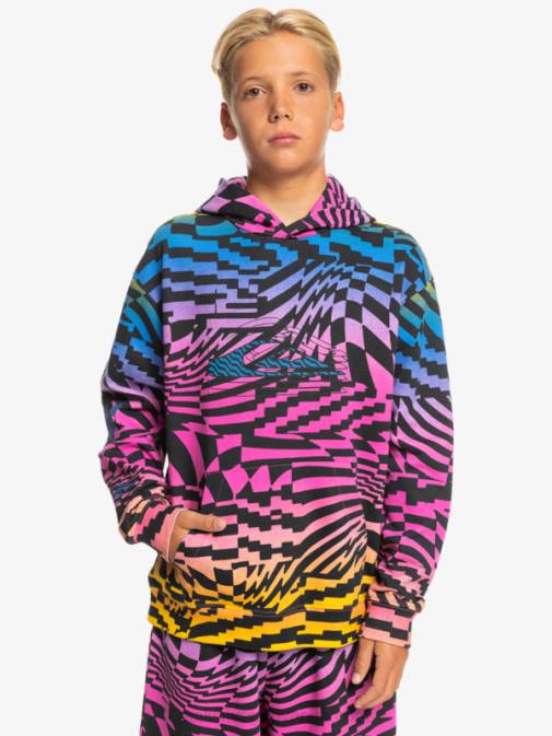 Quiksilver PJ4H2051 fantje roza glo radikalni časi 231 8-16 radikalno krat prevelik pulover s kapuco