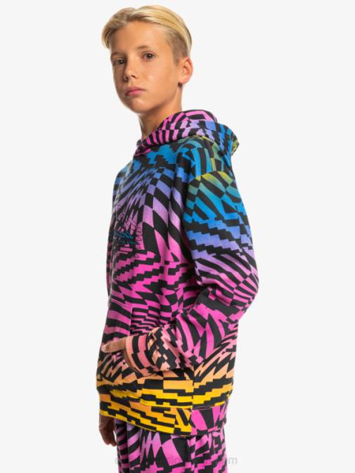 Quiksilver PJ4H2051 fantje roza glo radikalni časi 231 8-16 radikalno krat prevelik pulover s kapuco