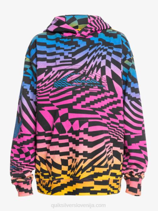 Quiksilver PJ4H2051 fantje roza glo radikalni časi 231 8-16 radikalno krat prevelik pulover s kapuco