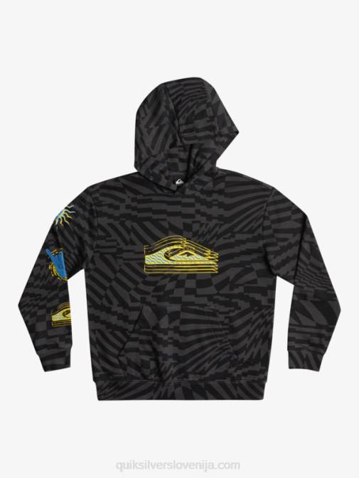 Quiksilver PJ4H2052 fantje čas črnega radikala 231 8-16 radikalno krat prevelik pulover s kapuco