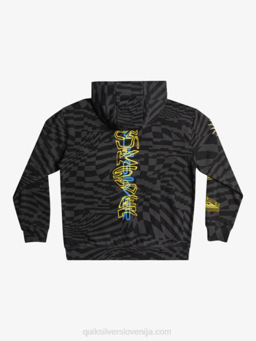 Quiksilver PJ4H2052 fantje čas črnega radikala 231 8-16 radikalno krat prevelik pulover s kapuco