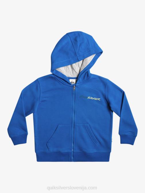 Quiksilver PJ4H2234 fantje dihalka modra 2-7 retro risks pulover z zadrgo