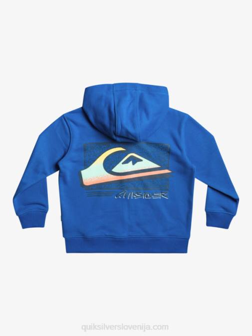 Quiksilver PJ4H2234 fantje dihalka modra 2-7 retro risks pulover z zadrgo