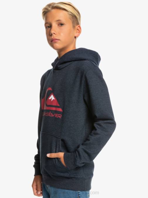 Quiksilver PJ4H2247 fantje mornarsko modri blazer heather Top iz flisa z velikim logotipom 8-16