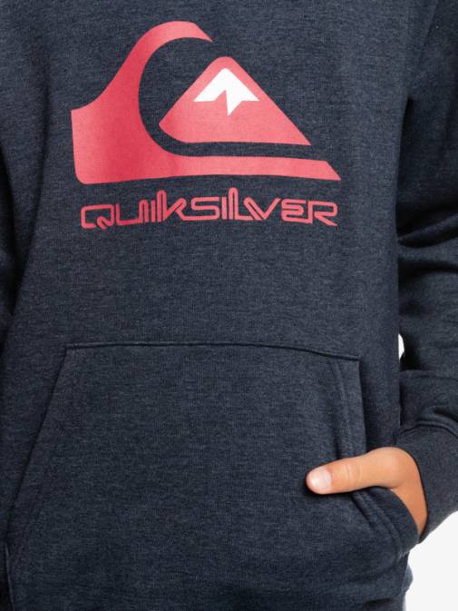 Quiksilver PJ4H2247 fantje mornarsko modri blazer heather Top iz flisa z velikim logotipom 8-16