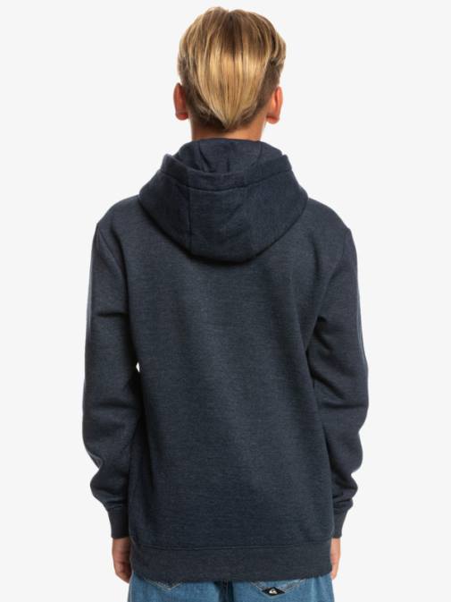Quiksilver PJ4H2247 fantje mornarsko modri blazer heather Top iz flisa z velikim logotipom 8-16