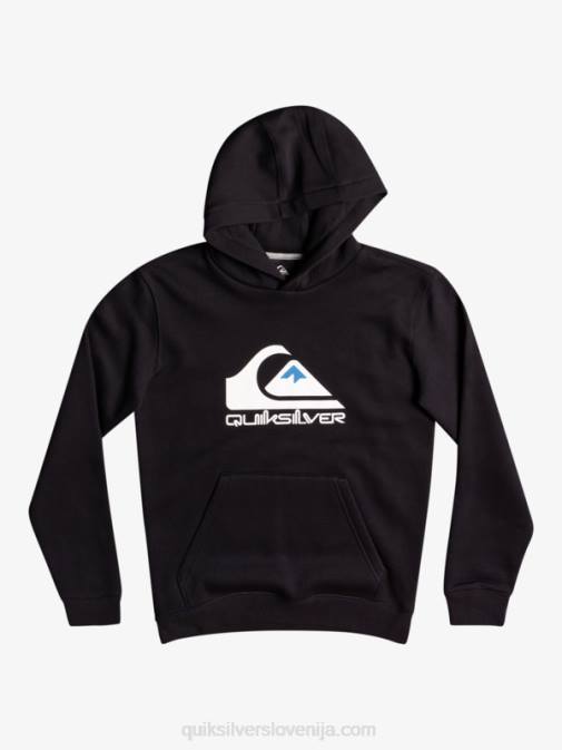 Quiksilver PJ4H2248 fantje Črna Top iz flisa z velikim logotipom 8-16