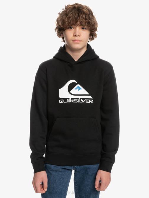 Quiksilver PJ4H2248 fantje Črna Top iz flisa z velikim logotipom 8-16