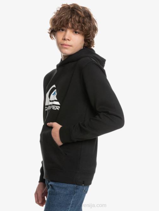 Quiksilver PJ4H2248 fantje Črna Top iz flisa z velikim logotipom 8-16