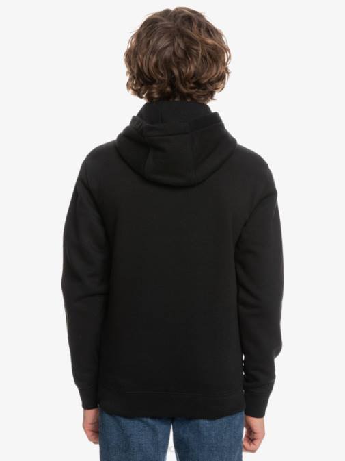 Quiksilver PJ4H2248 fantje Črna Top iz flisa z velikim logotipom 8-16