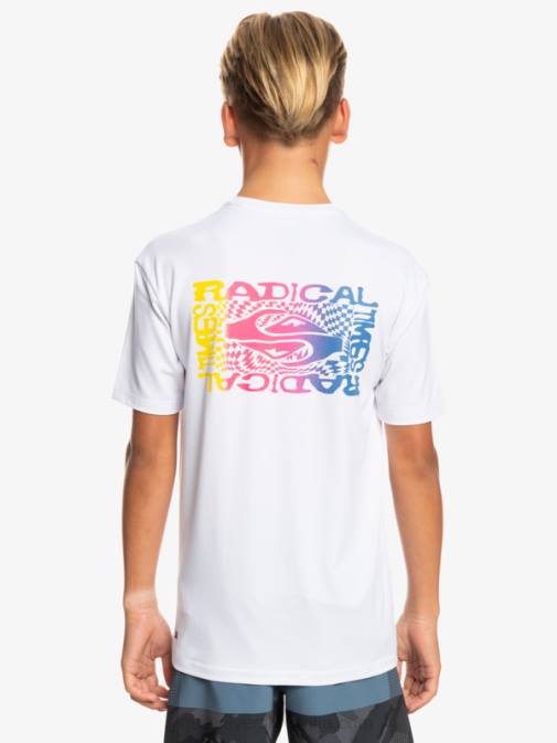 Quiksilver PJ4H2010 fantje bela 8-16 Radical upf 50 deskarska majica