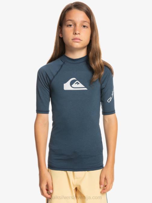 Quiksilver PJ4H2061 fantje mornarsko modri blazer heather 8-16 mladinska s/sl deskarska majica za vse čase