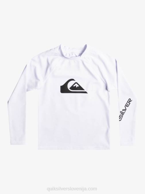 Quiksilver PJ4H2073 fantje bela 2-7 ves čas ls l/sl deskarska majica
