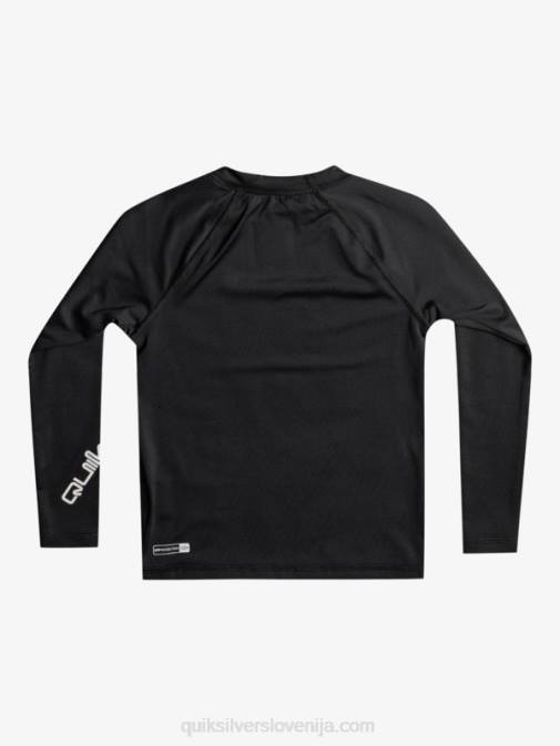 Quiksilver PJ4H2074 fantje Črna 2-7 ves čas ls l/sl deskarska majica