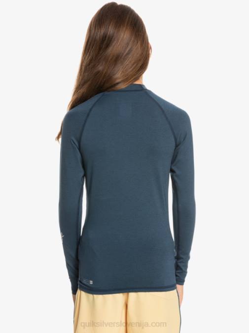Quiksilver PJ4H2099 fantje mornarsko modri blazer heather 8-16 ves čas je mladinska l/sl deskarska majica