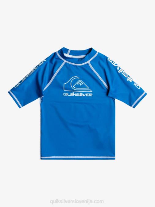 Quiksilver PJ4H2114 fantje dihalka modra 2-7 on tour ščitnik s kratkimi rokavi upf 50
