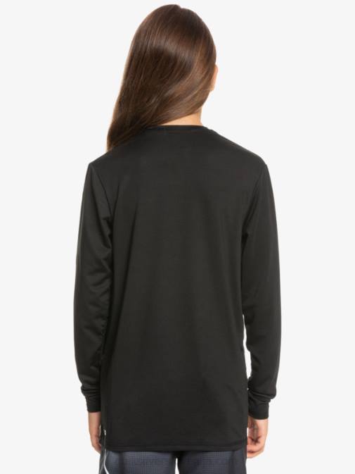 Quiksilver PJ4H2117 fantje Črna Mladinska deskarska majica l/sl s trdnim nizom 8–16