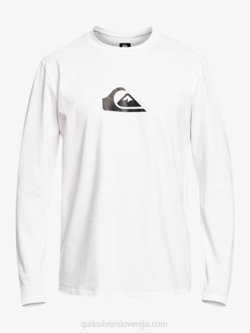 Quiksilver PJ4H2118 fantje bela Mladinska deskarska majica l/sl s trdnim nizom 8–16