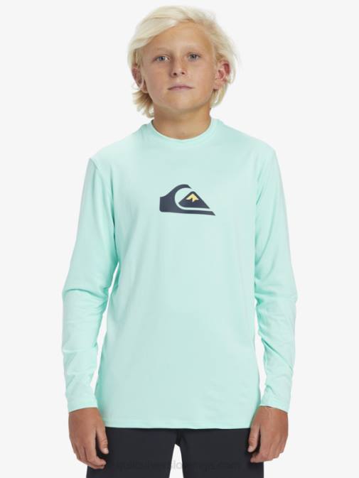 Quiksilver PJ4H2120 fantje kozarec za plažo Mladinska deskarska majica l/sl s trdnim nizom 8–16