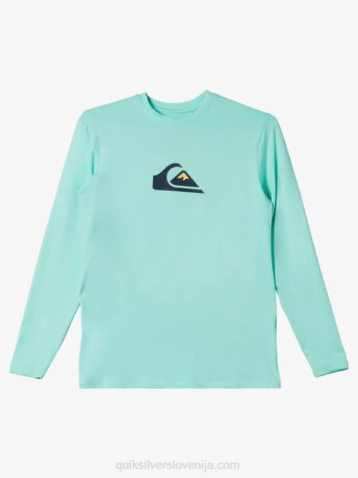 Quiksilver PJ4H2120 fantje kozarec za plažo Mladinska deskarska majica l/sl s trdnim nizom 8–16