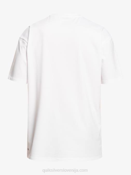 Quiksilver PJ4H2132 fantje bela Majica s kratkimi rokavi s kratkimi rokavi 8-16 in upf 50