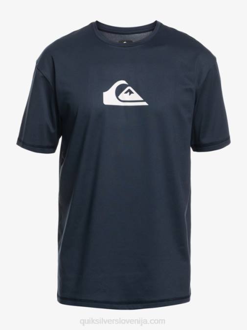 Quiksilver PJ4H2133 fantje mornarsko modri blazer Majica s kratkimi rokavi s kratkimi rokavi 8-16 in upf 50