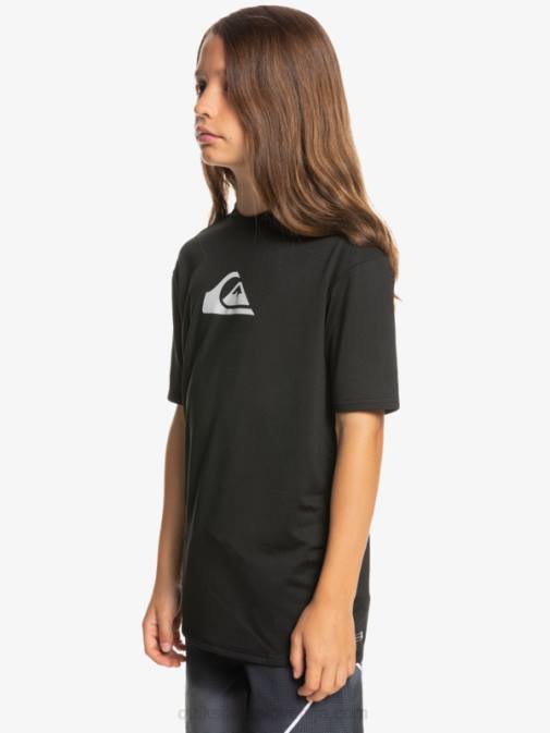 Quiksilver PJ4H2134 fantje Črna Majica s kratkimi rokavi s kratkimi rokavi 8-16 in upf 50