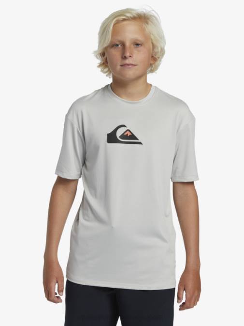 Quiksilver PJ4H2135 fantje sivo vijolična Majica s kratkimi rokavi s kratkimi rokavi 8-16 in upf 50