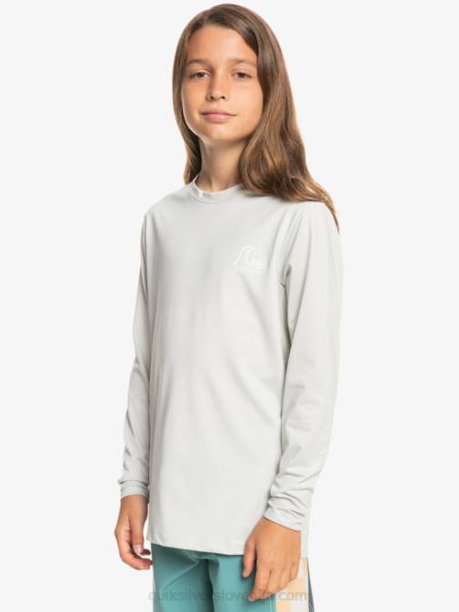 Quiksilver PJ4H2198 fantje sivo vijolično vresje 8-16 heritage heather majica z dolgimi rokavi upf 50 za surfanje