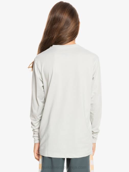 Quiksilver PJ4H2198 fantje sivo vijolično vresje 8-16 heritage heather majica z dolgimi rokavi upf 50 za surfanje