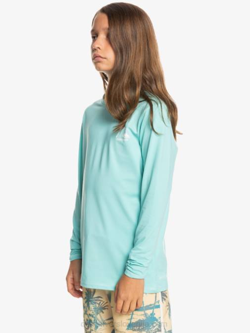 Quiksilver PJ4H2199 fantje angel modro resje 8-16 heritage heather majica z dolgimi rokavi upf 50 za surfanje