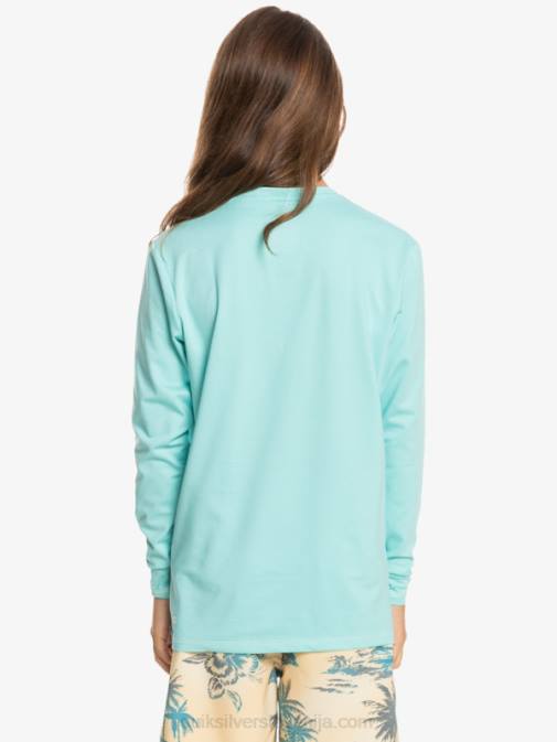 Quiksilver PJ4H2199 fantje angel modro resje 8-16 heritage heather majica z dolgimi rokavi upf 50 za surfanje
