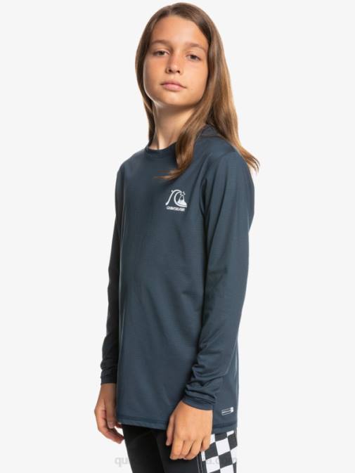 Quiksilver PJ4H2200 fantje midnight navy heather 8-16 heritage heather majica z dolgimi rokavi upf 50 za surfanje